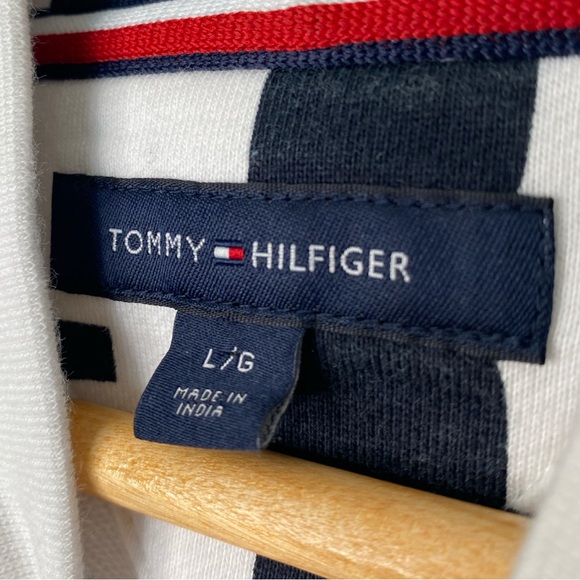 TOMMY HILFIGER size L all over blocked print hoodie - Picture 3 of 3